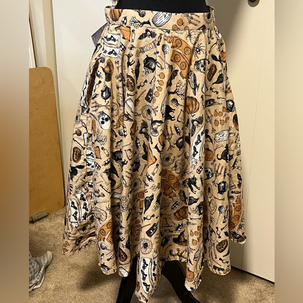 Unique Vintage Magnolia Park Halloween Circle Skirt